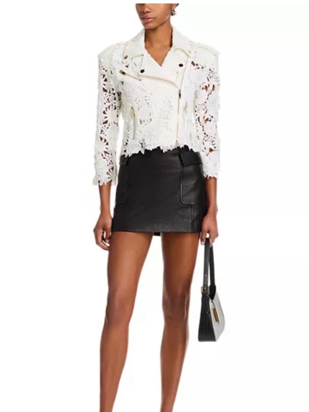 Generation love Crawford 3D Lace floral Moto Jacket size xl NWT - Picture 4 of 15
